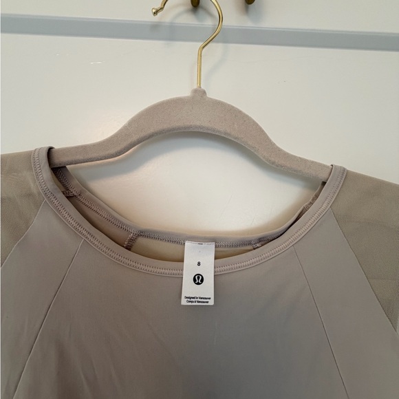 lululemon athletica Sculpt Cropped Top, Mohave Tan - Picture 3 of 5